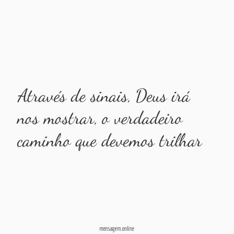 Através de sinais