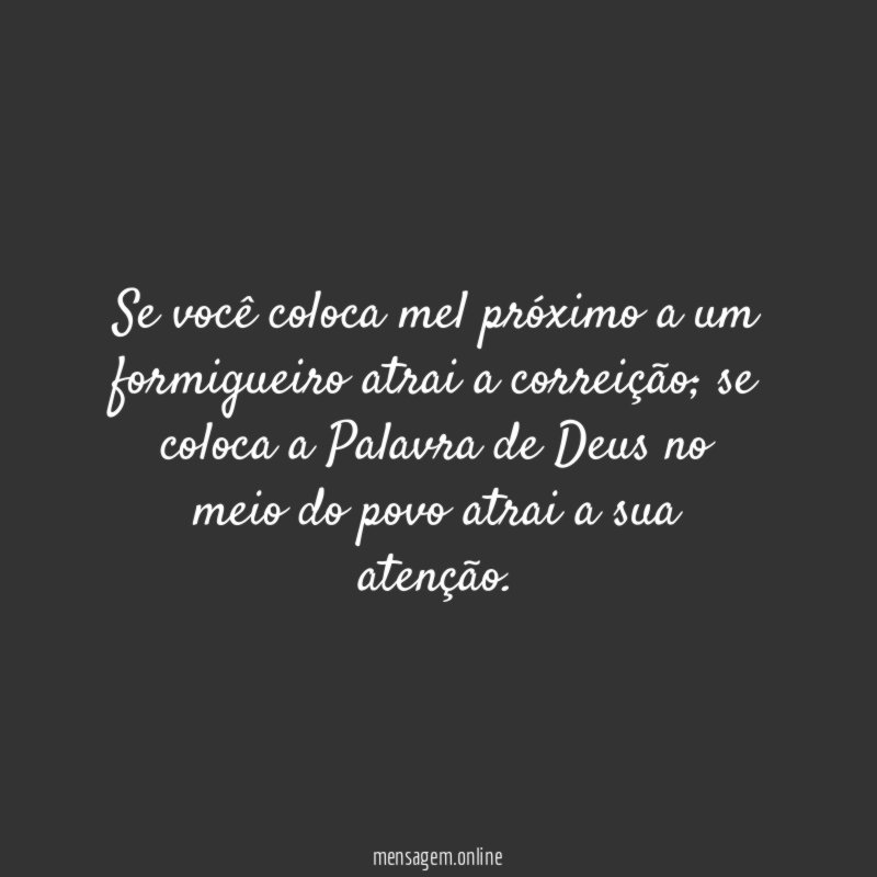 Se você coloca mel próximo a um formigueiro
