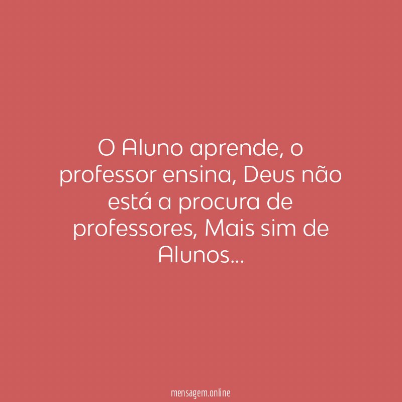 O Aluno aprende