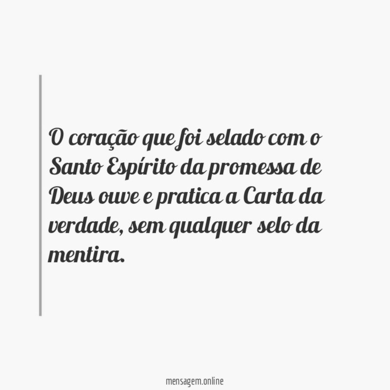 O coração que foi selado com o Santo