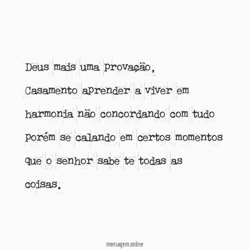 Deus mais uma provação