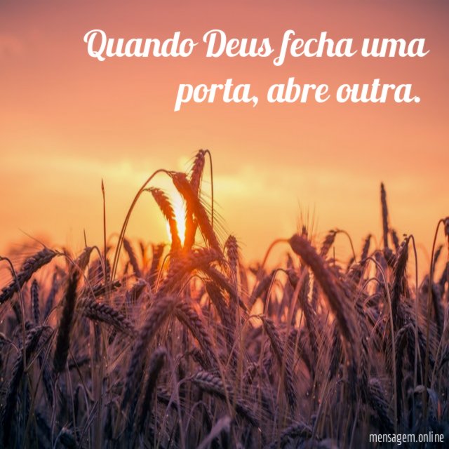 Quando Deus fecha uma porta