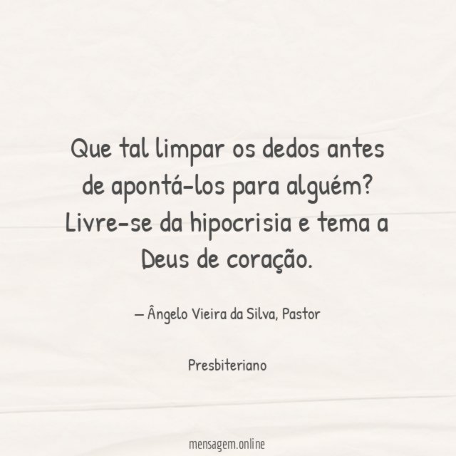 Que tal limpar os dedos antes de apontá-los para alguém