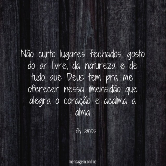 Não curto lugares fechados