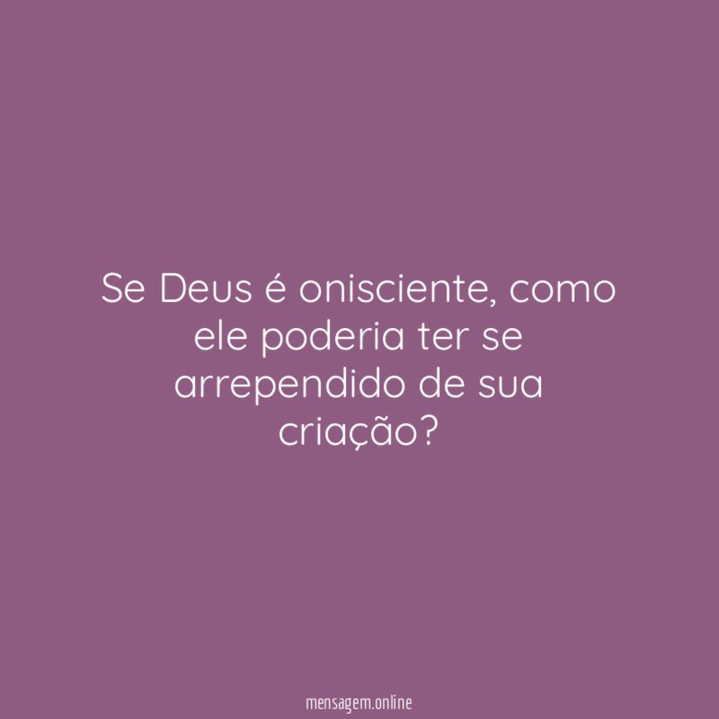 Se Deus é onisciente