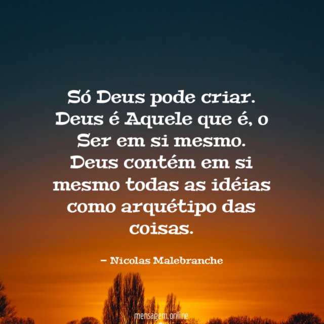 Só Deus pode criar.
