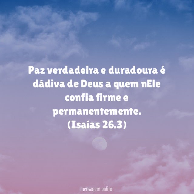 Paz verdadeira e duradoura é dádiva de Deus