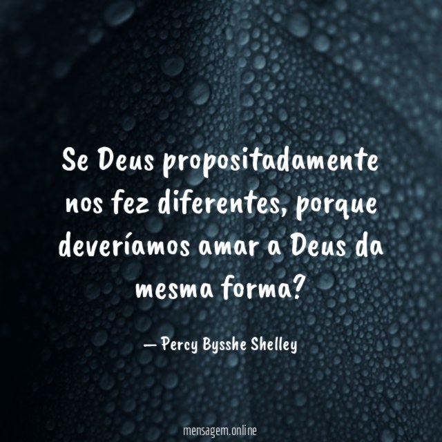 Se Deus propositadamente nos fez diferentes