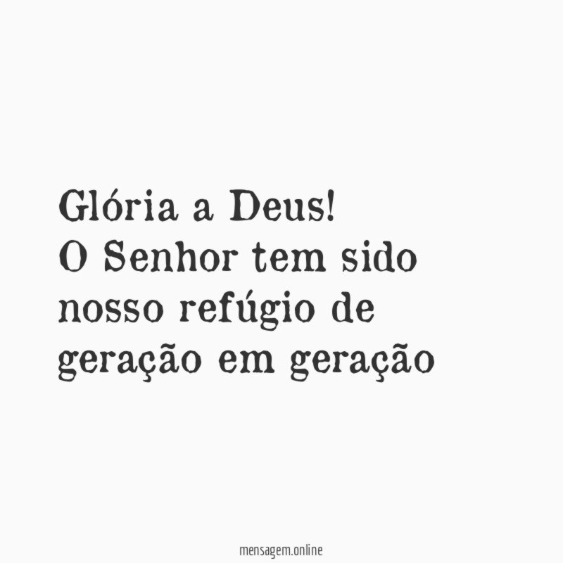 Glória a Deus