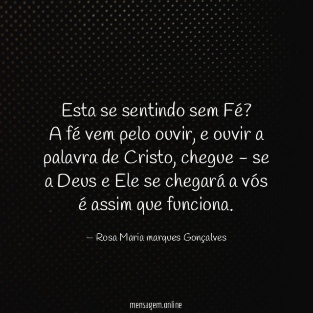 Esta se sentindo sem Fé