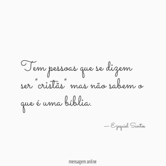 Tem pessoas que se dizem ser "cristãs" mas