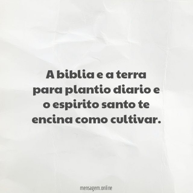 A biblia e a terra para plantio diario