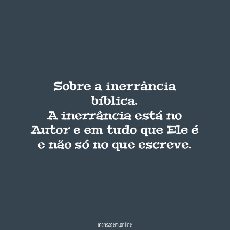 Sobre a inerrância bíblica