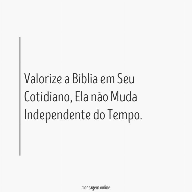 Valorize a Bíblia em Seu Cotidiano
