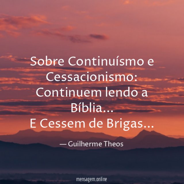 Sobre Continuísmo e Cessacionismo