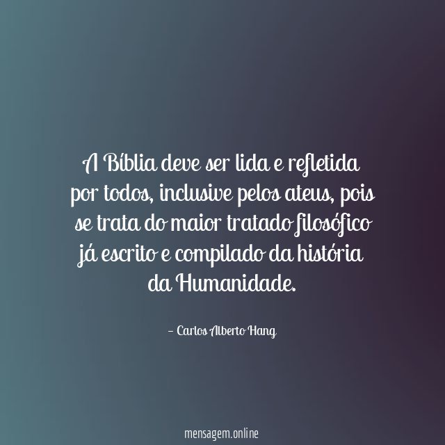 A Bíblia deve ser lida e refletida por todos