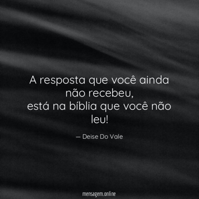 A resposta que você ainda não recebeu