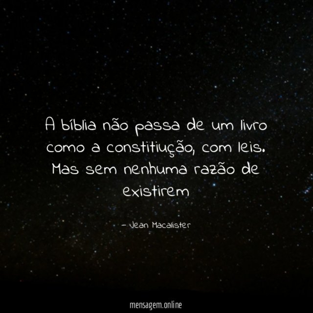 A bíblia não passa de um livro como