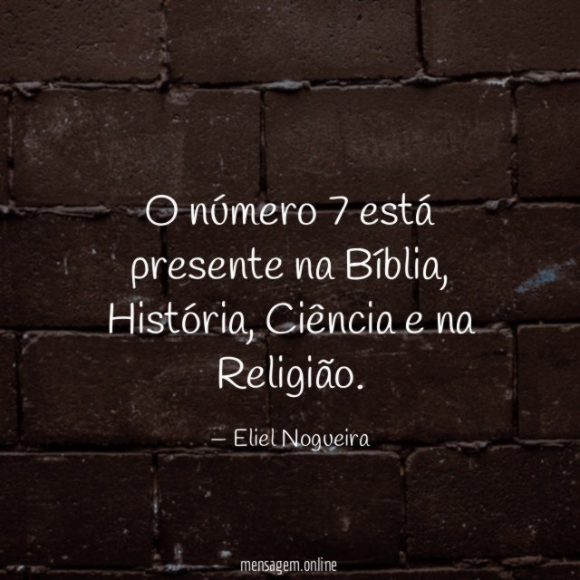 O número 7 está presente na Bíblia