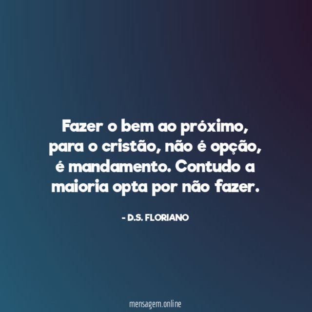 Fazer o bem ao próximo