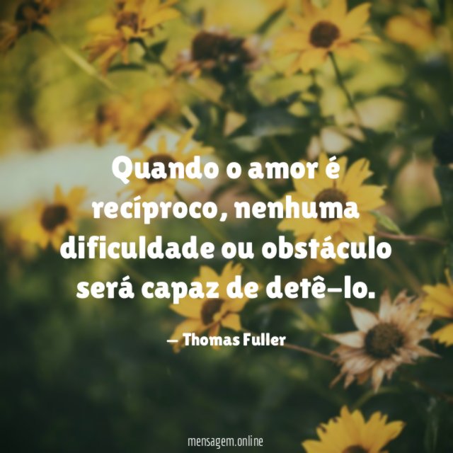 Quando o amor é recíproco