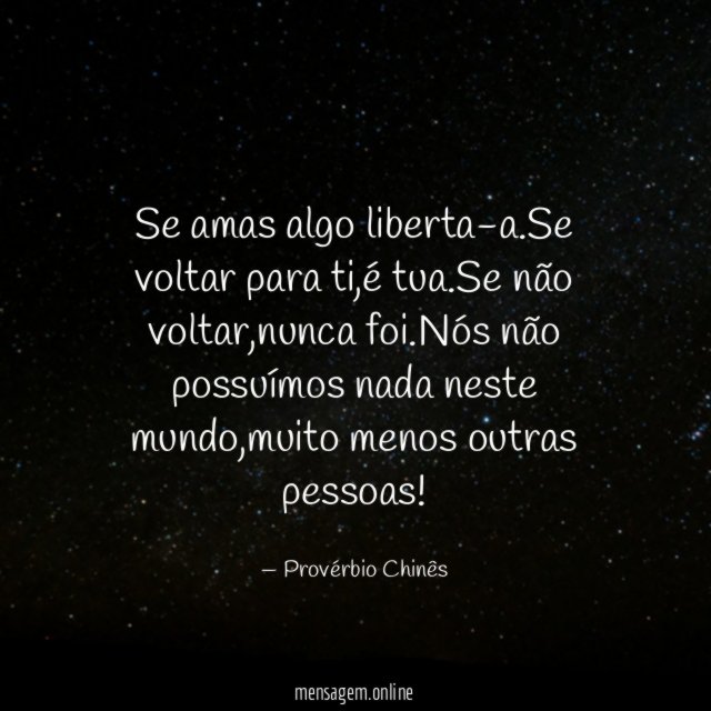 Se amas algo liberta-a