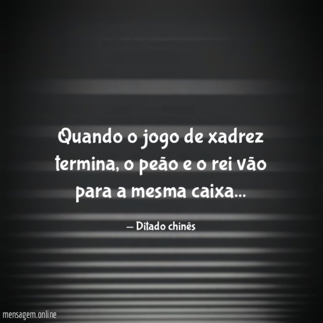 Quando o jogo de xadrez termina