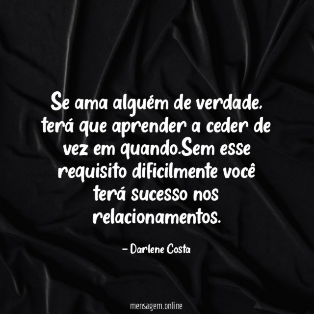 Se ama alguém de verdade