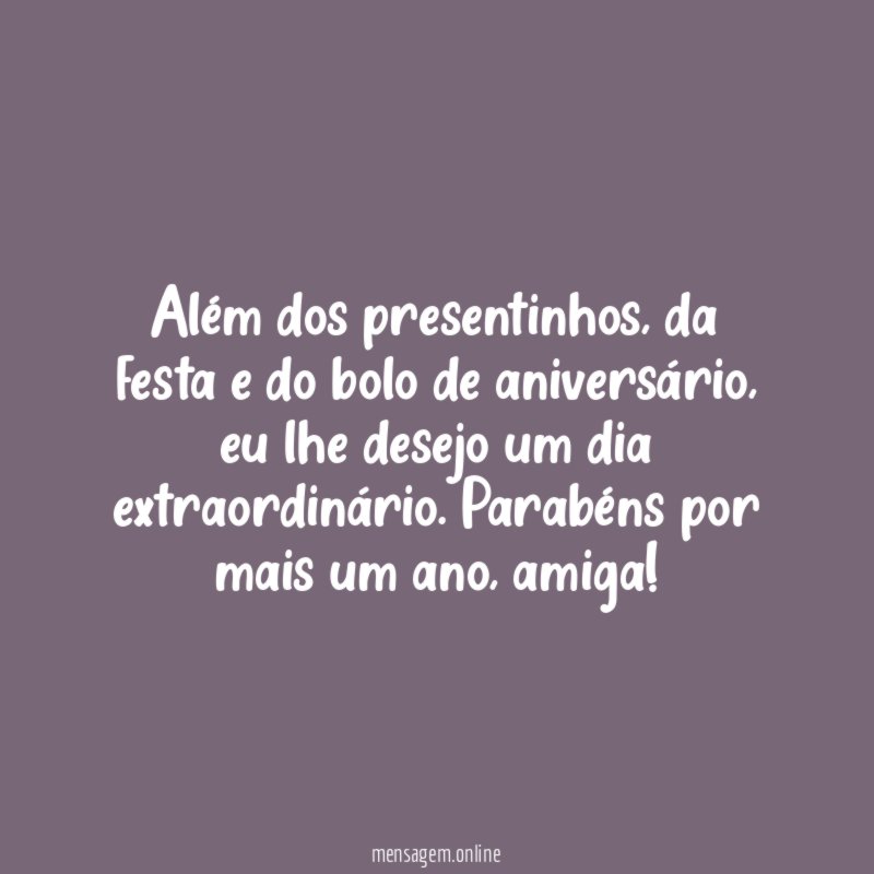 Além dos presentinhos