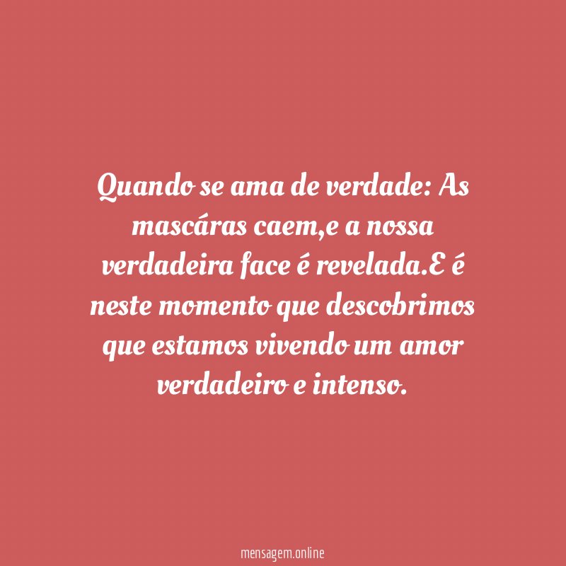 Quando se ama de verdade