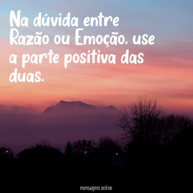 Na dúvida entre Razão ou Emoção