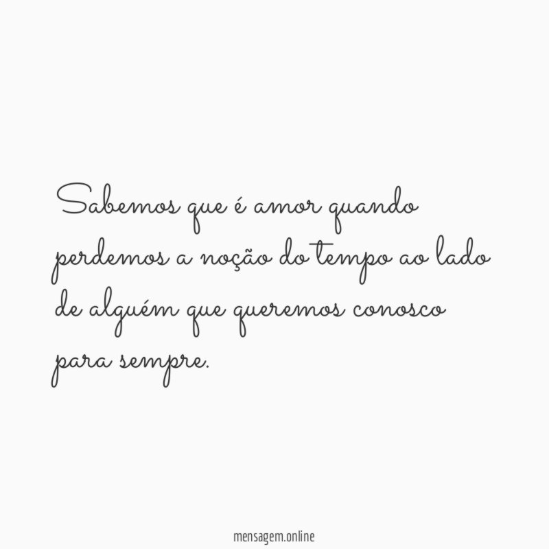 Sabemos que amor quando perdemos a no o
