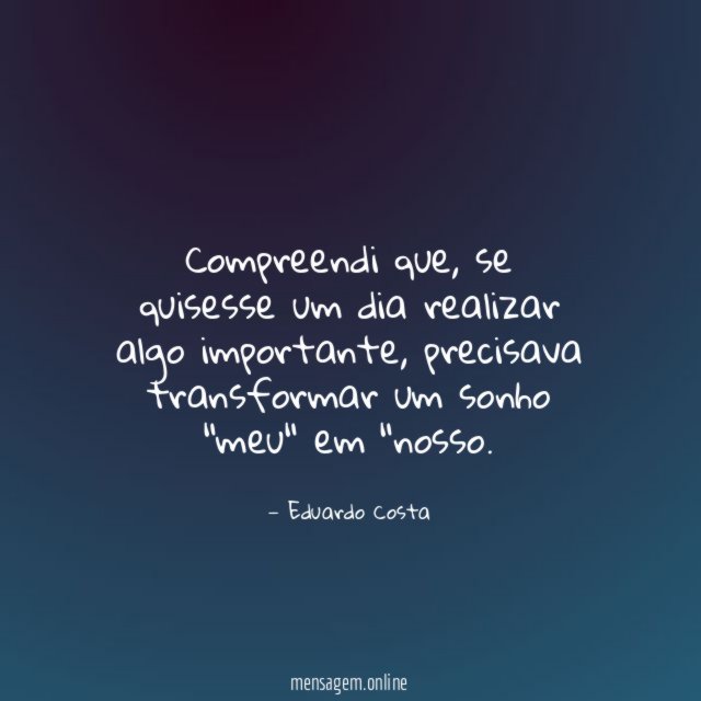 Compreendi que