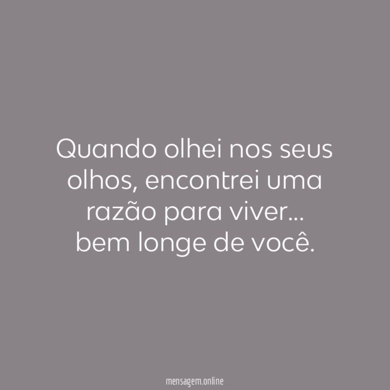 Quando olhei nos seus olhos
