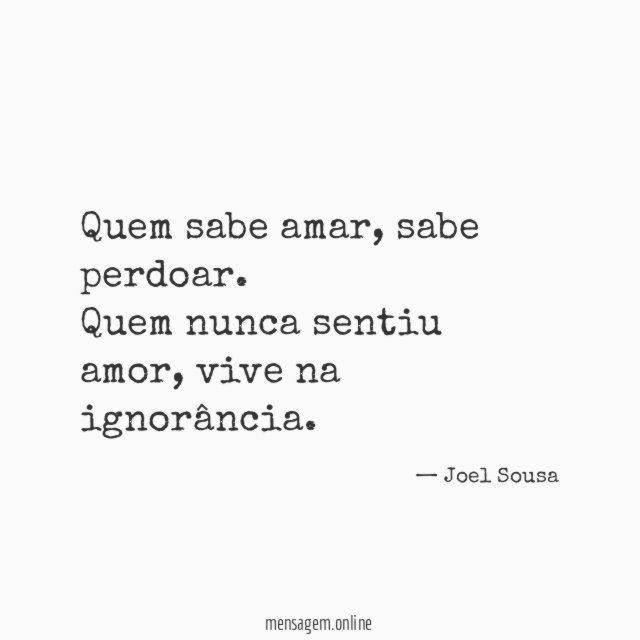 Quem sabe amar