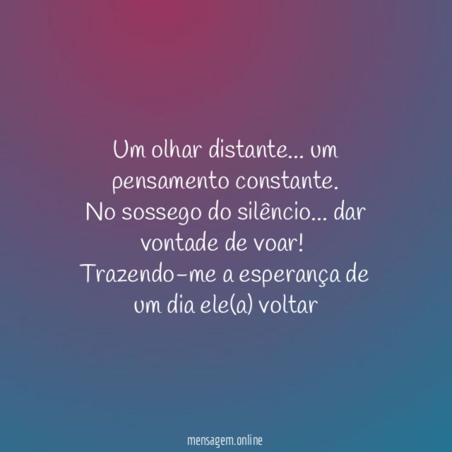 Um olhar distante