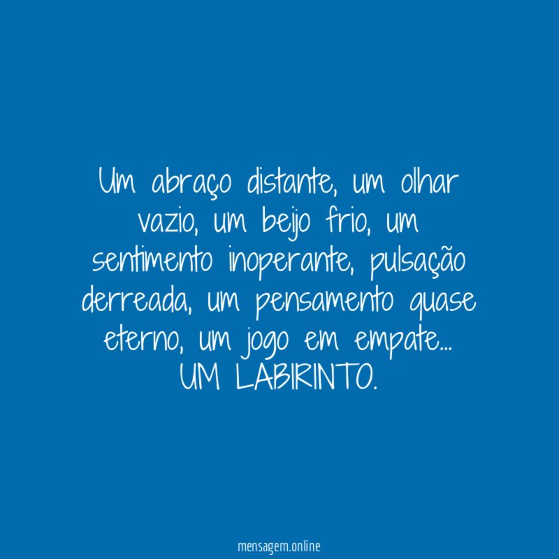 Um abraço distante