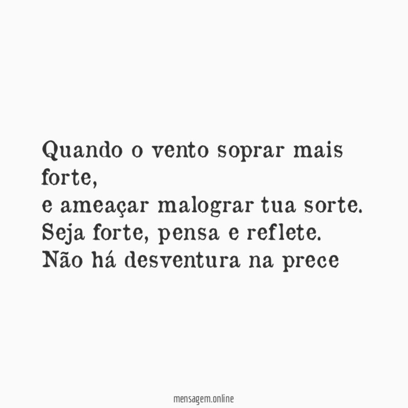 Quando o vento soprar mais forte