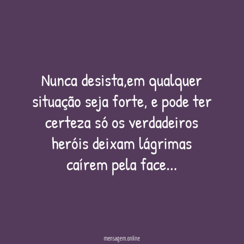 Nunca desista