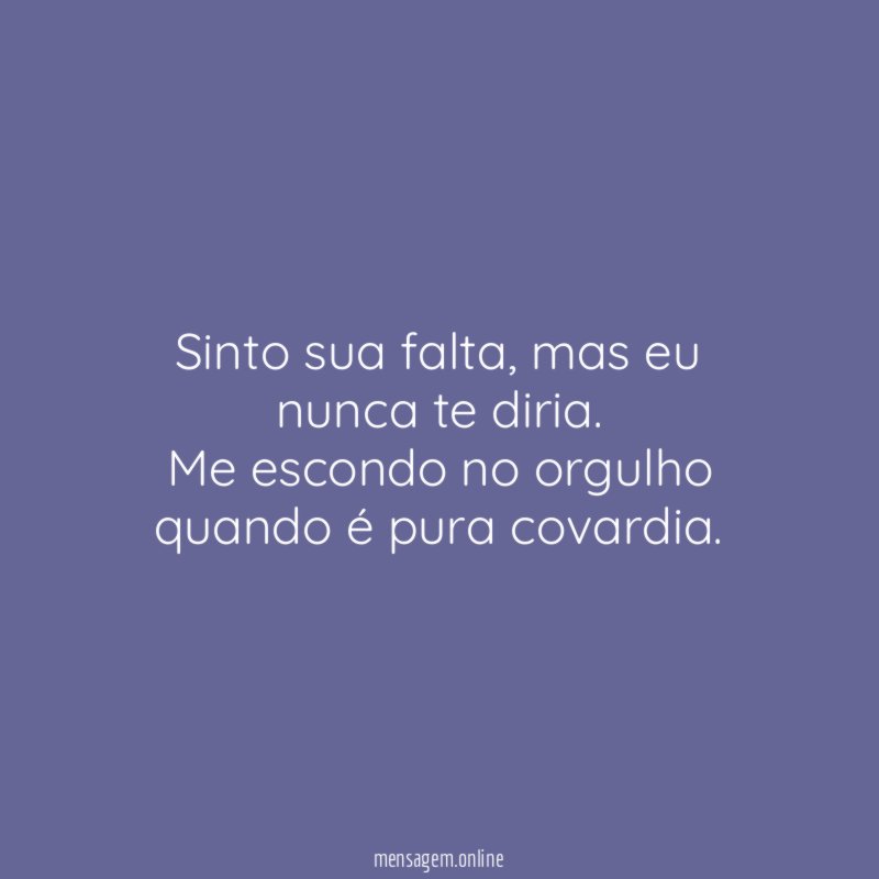 Sinto sua falta