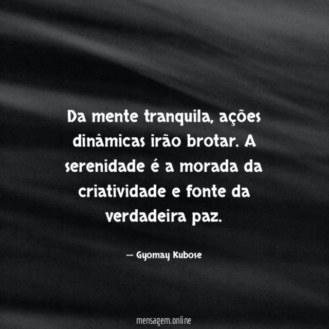 Da mente tranquila