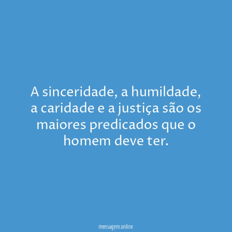 A sinceridade