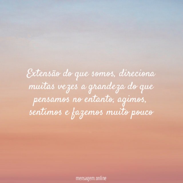 Extensão do que somos