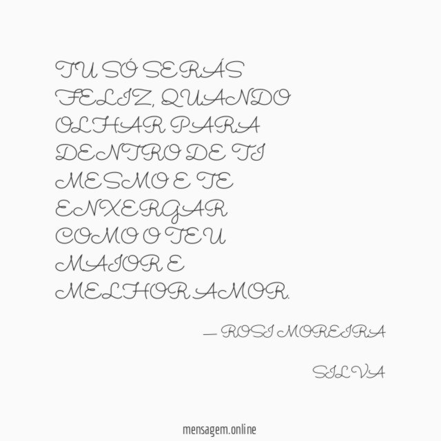 TU SÓ SERÁS FELIZ