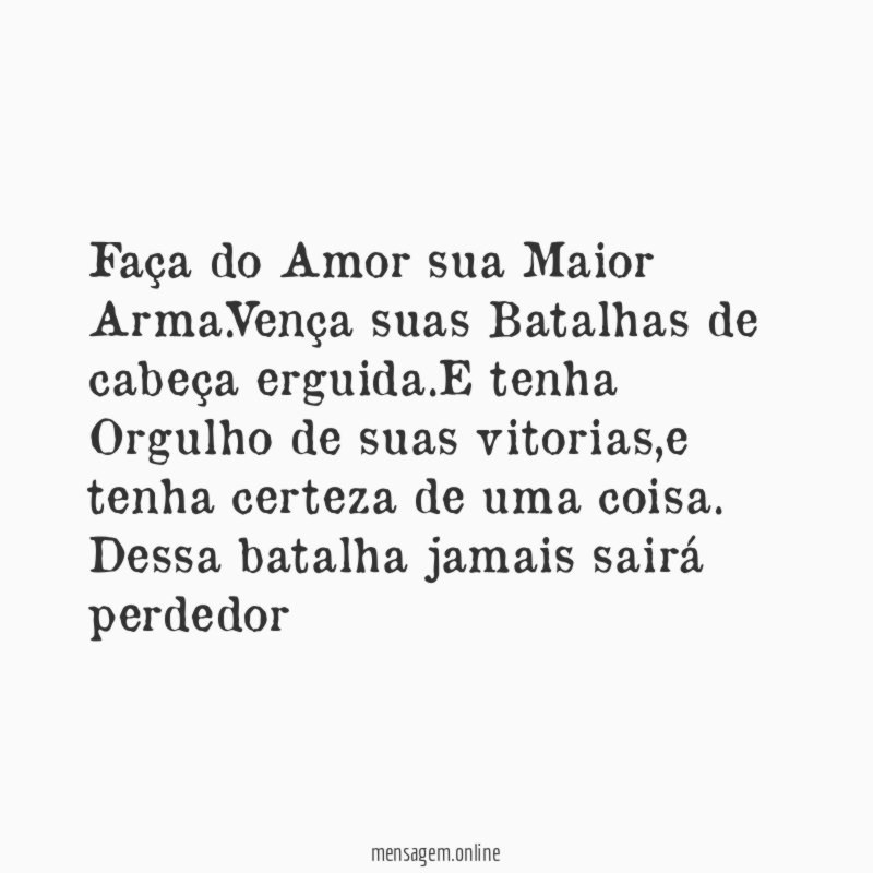 Faça do Amor sua Maior Arma