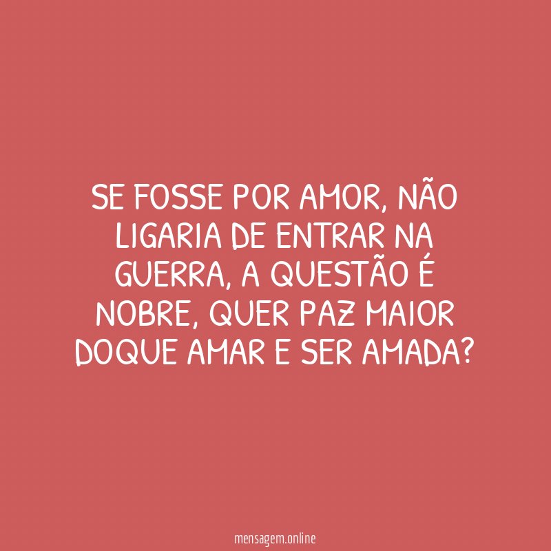 Se fosse por amor