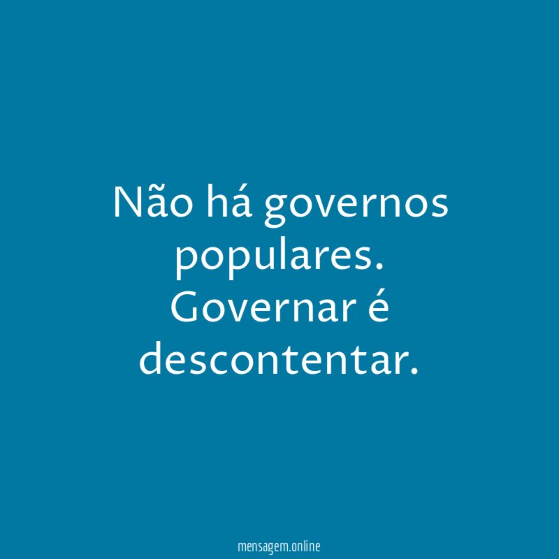 Não há governos populares