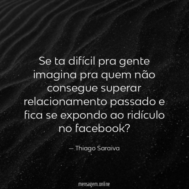 Se ta difícil pra gente imagina pra quem