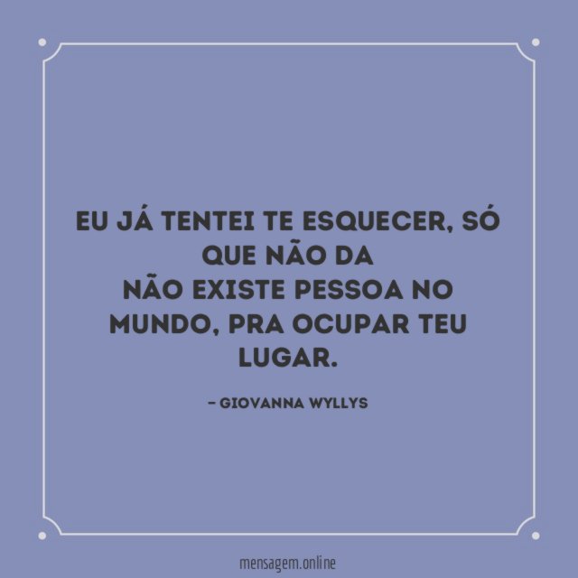 Eu já tentei te esquecer