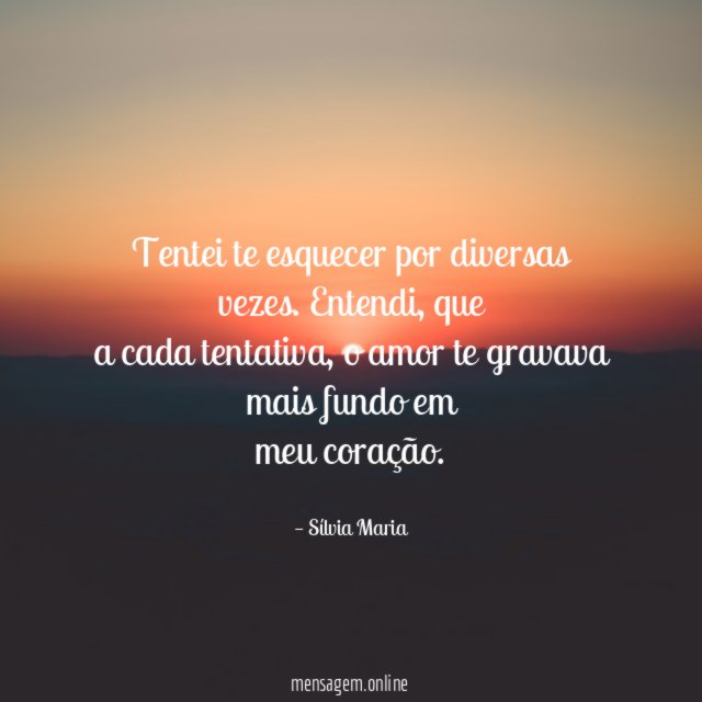 Tentei te esquecer por diversas vezes
